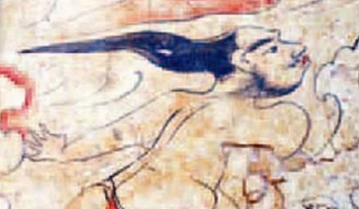 Mural di makam kuno. (express.co.uk)