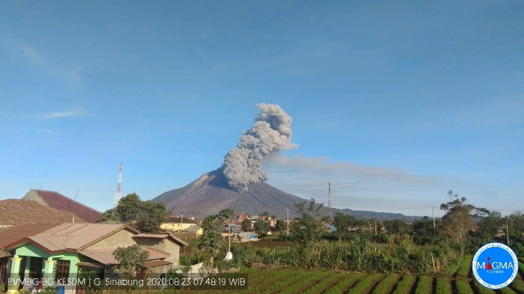 gunung berapi sinabung terkini