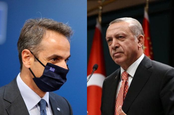 PERDANA Menteri Yunani Kyriakos Mitsotakis dan Presiden Turki Recep Tayyip Erdogan.*