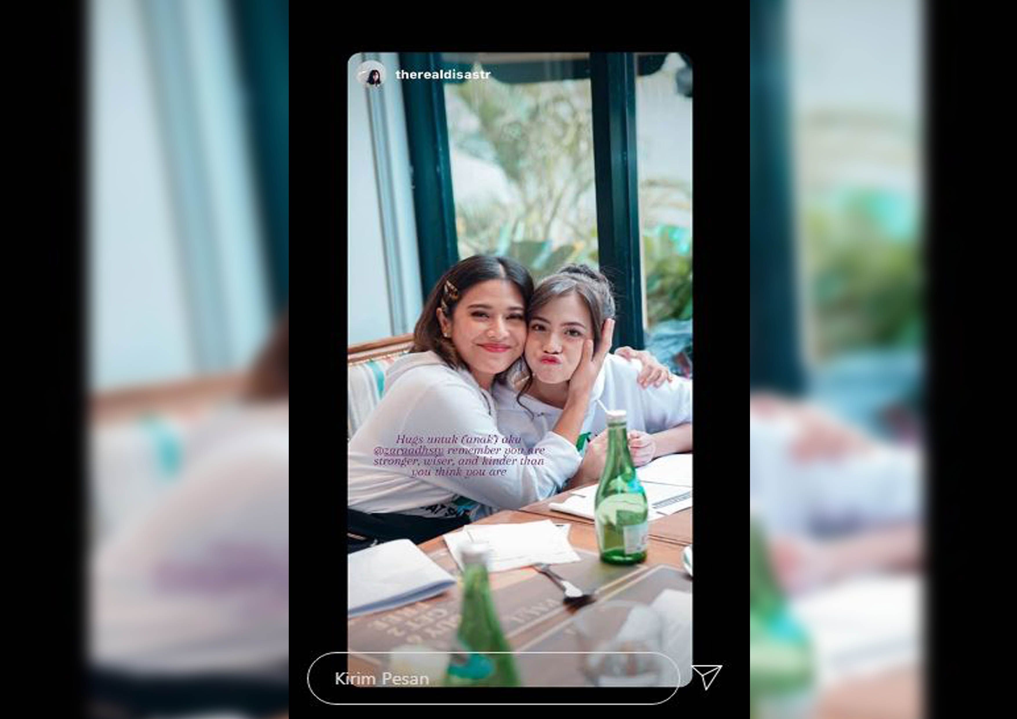 Dian Sastro memberikan dukungan kepada Adhisty Zara melalui Instagram story yang diunggah pada Jumat, 28 Agustus 2020.