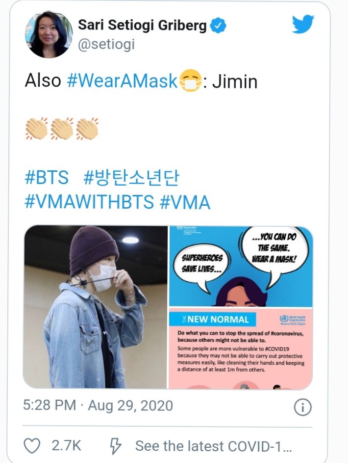 Pakai Masker Saat Latihan, Jimin BTS Dapat Pujian dari WHO ...
