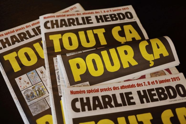 POTRET cover depan majalah Charlie Hebdo pada 1 September 2020.