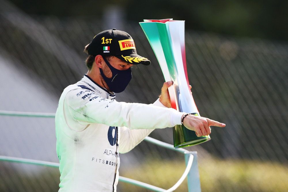 Pierre Gasly berhasil meraih kemenangan perdananya di Formula 1 dalam Grand Prix Italia. /Dok. HPM