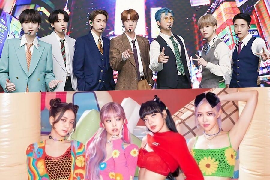  BTS  dan  BLACKPINK  Duduki Tangga Lagu Top 10 Spots On 