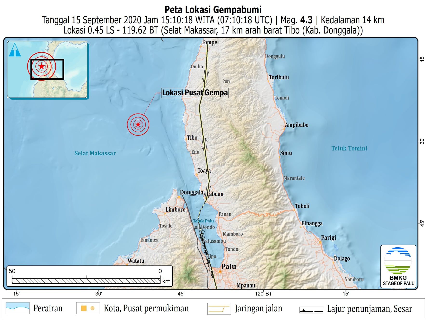 Gempa bumi guncang Donggala