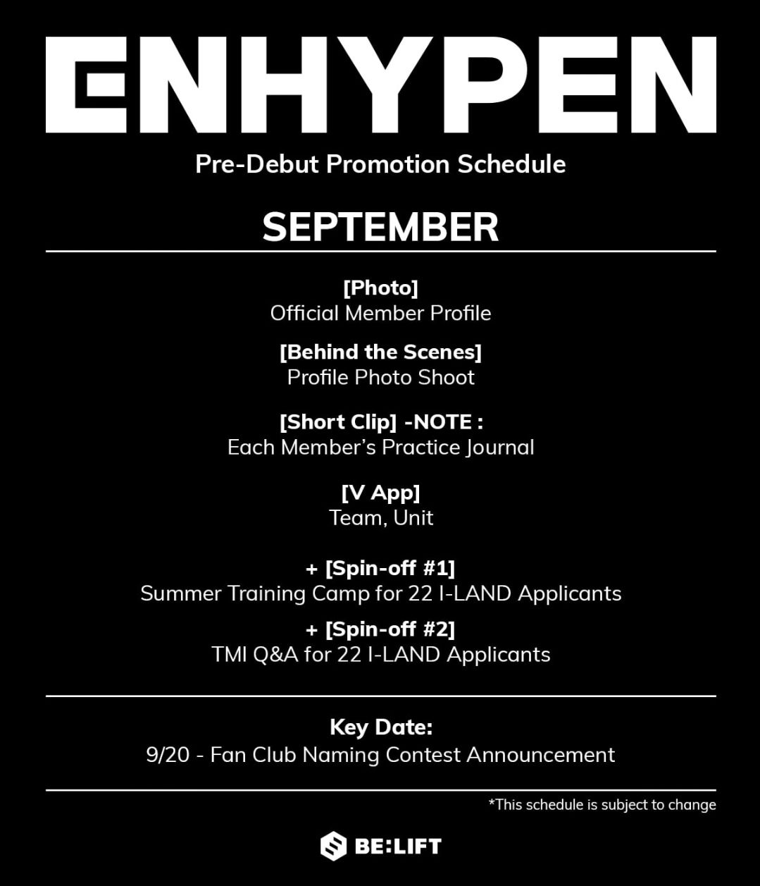 Jadwal promosi pre-debut ENHYPEN.*