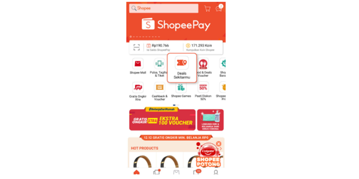 Banyak fitur untuk tetap menjaga transaksi tanpa kontak di merchant-merchant yang bekerjasama,karena vouchernya bisa diberli secara online di aplikasi Shopee.