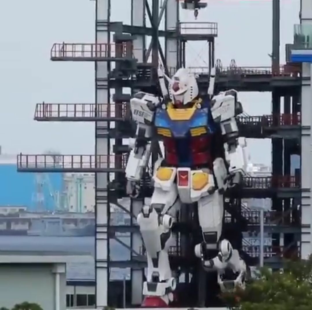 Robot Gundam Raksasa Terekam Kamera Bergerak Di Yokohama Jepang Jakpus News