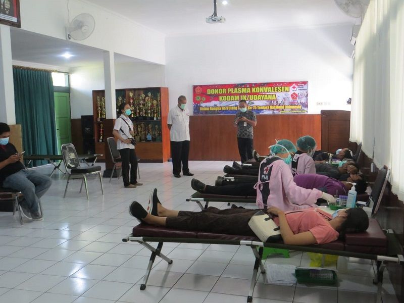 21 orang siap menjadi pendonor plasma konvalesen yang dilaksanakan  Kamis 1 Oktober 2020 setelah discreenig di Makodim Klungkung