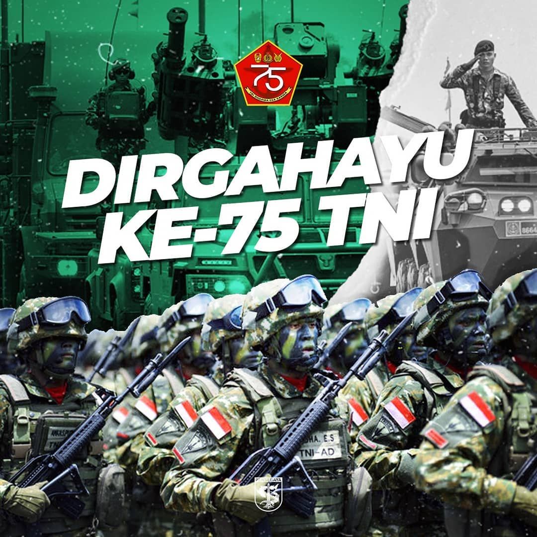 Poster HUT TNI dari Persebaya.