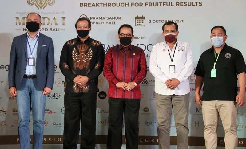 Wagub Bali menghadiri acara Musyawarah Daerah I  Indonesian Hotel General Manager Association (IHGMA) DPD Bali di Sanur, Denpasar Jumat 2 Oktober 2020