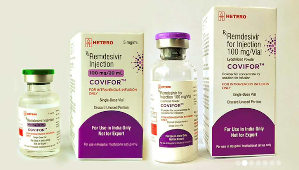Covifor obat Covid-19 dengan nama generik Remdesivir, yang di produksi Hetero India dan sudah dijuil di Indonesia oleh PT Kalbe Farma dan PT Amarox pada 1 Oktober 2020