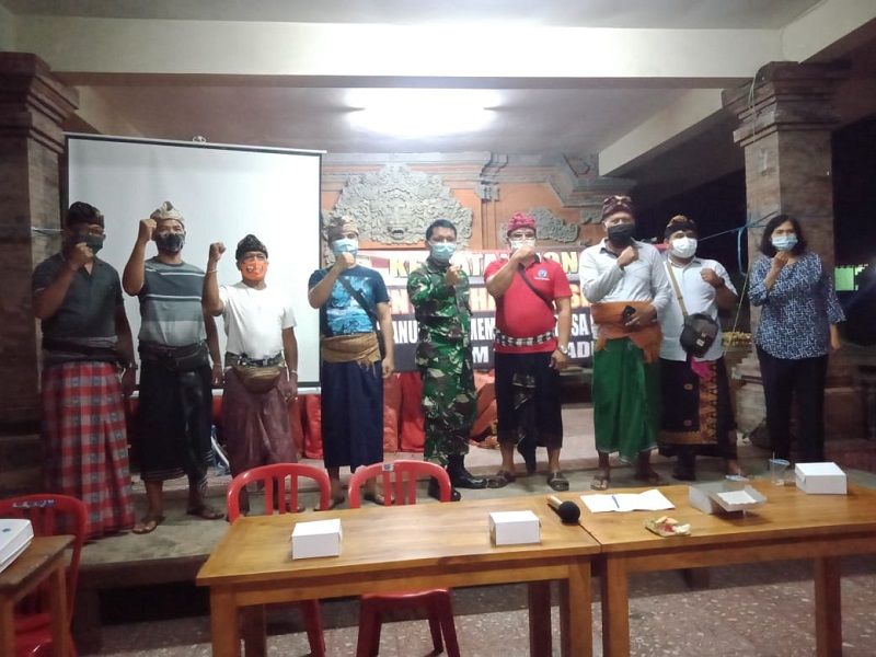 Giat Non Fisik TMMD ke-109 Kodim Badung berlanjut di Kertalangu Bali berupa sosialisasi wawasan kebangsaan juga bahaya narkoba.