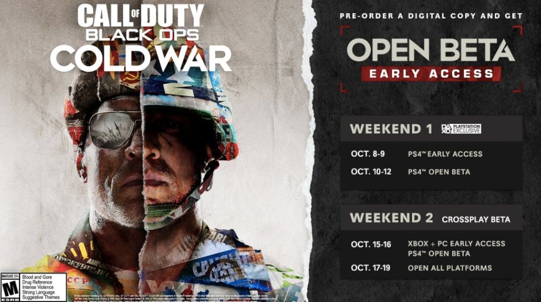 Tanggal Open Beta dari  Call Of Duty: Black Ops Cold War. (gamebrott.com)