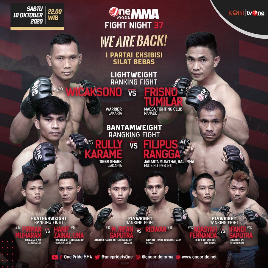 Jadwal Tayangan Pada Tv One Hari Ini 10 Oktober 2020 Best World Boxing One Fest Dan One Pride Mma Cerdik Indonesia