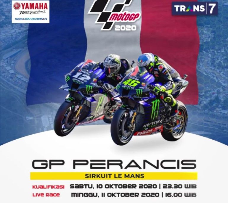 Jadwal Motogp Perancis Di Trans 7 Malam Ini Babak Kualifikasi Pukul 23 30 Wib Zona Priangan