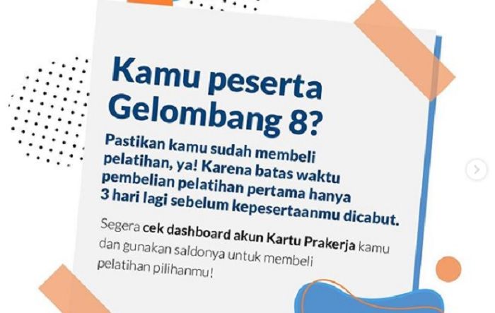 Banyak Yang Berharap Ada Kartu Prakerja Gelombang 11 Yang Dapat Gelombang 8 Awas Dicabut Seputar Tangsel