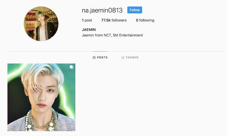 Tangkapan layar akun instagram Jaemin NCT