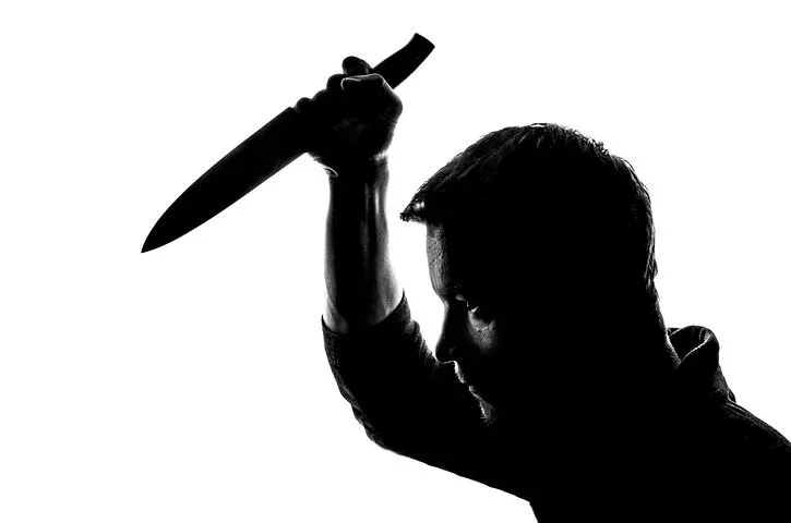 Ilustrasi pembunuhan dengan pisau.
