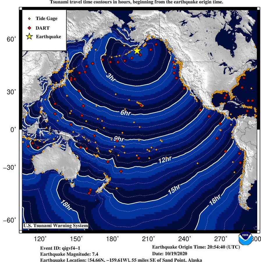 Gempa Skala 7.5 Guncang Alaska Picu Peringatan Tsunami.