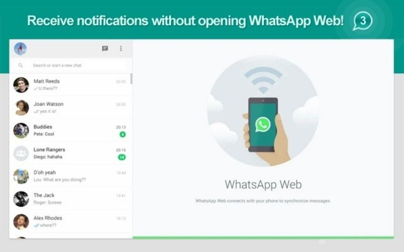 Tampilan WhatsApp Web. 