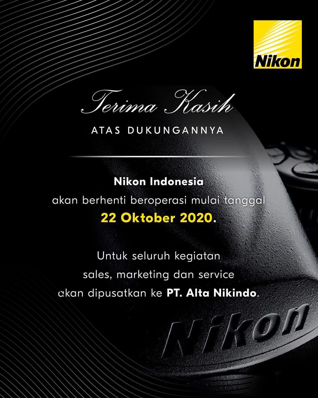 Nikon hentikan operasional di Indonesia