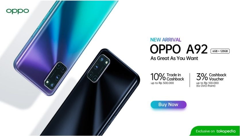 Terpopuler HP OPPO Januari 2021: OPPO A92, OPPO Reno4