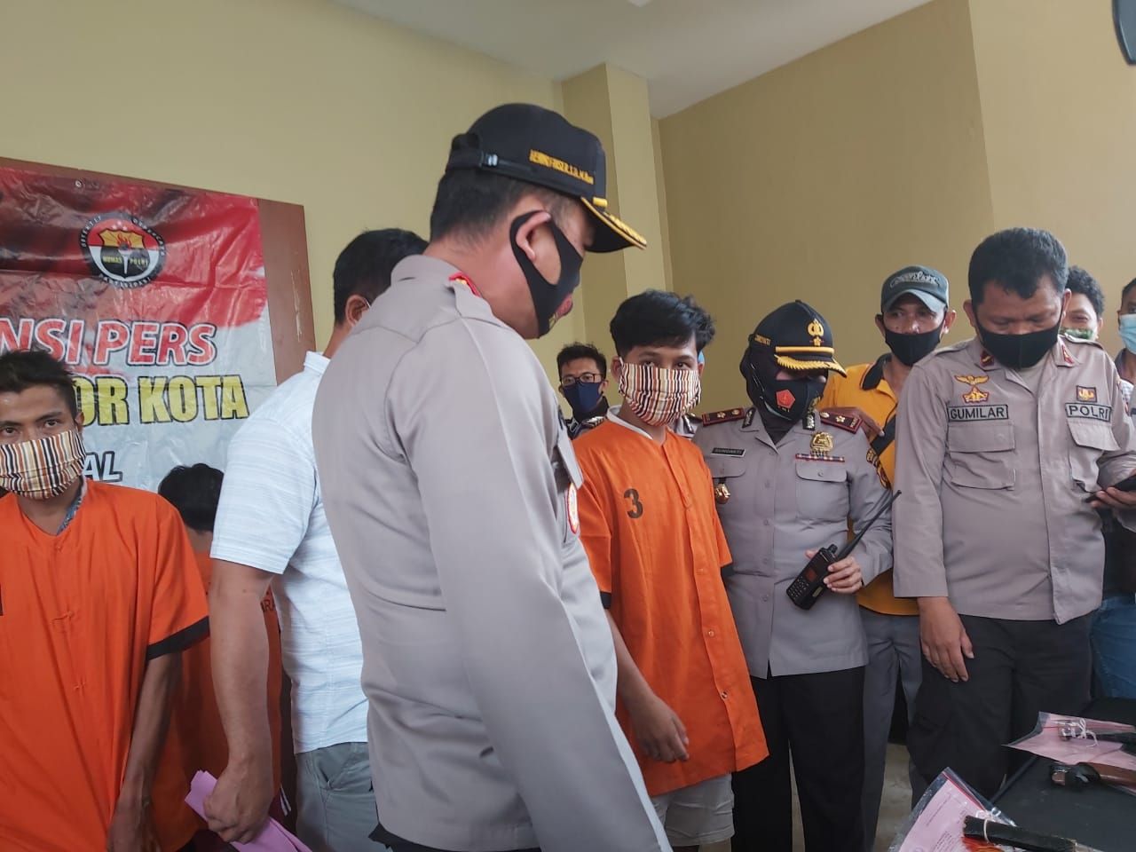 Pelaku geng motor yang diamankan Polresta Bogor Kota, Jumat 23 Oktober 2020