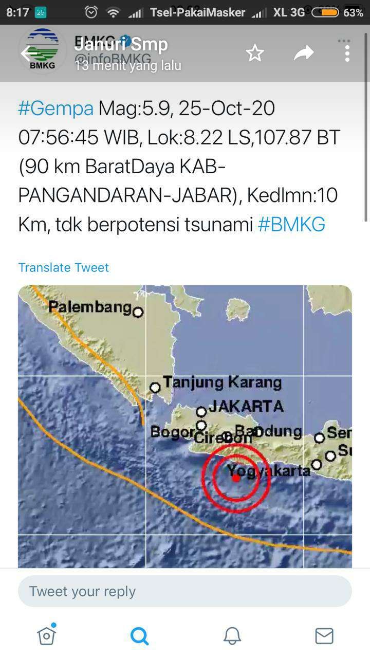 19+ Gempa Pangandaran Hari Ini 2020 Pics