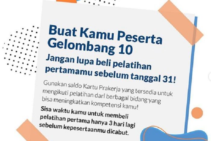 Ada Gelagat Pendaftaran Kartu Prakerja Gelombang 11 Akan Dibuka Awas Penerima Gelombang 10 Dicabut Seputar Tangsel