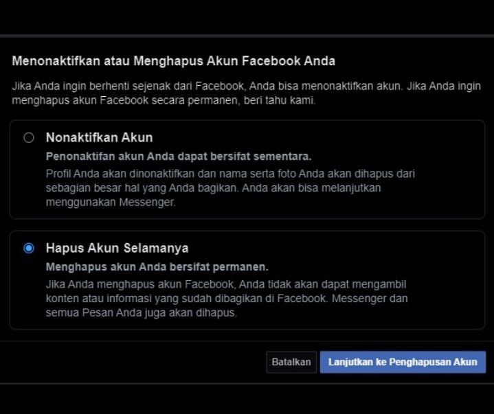 Ini Cara Menghapus Akun Facebook Secara Permanen Di Hp Dan Laptop Fix Makassar