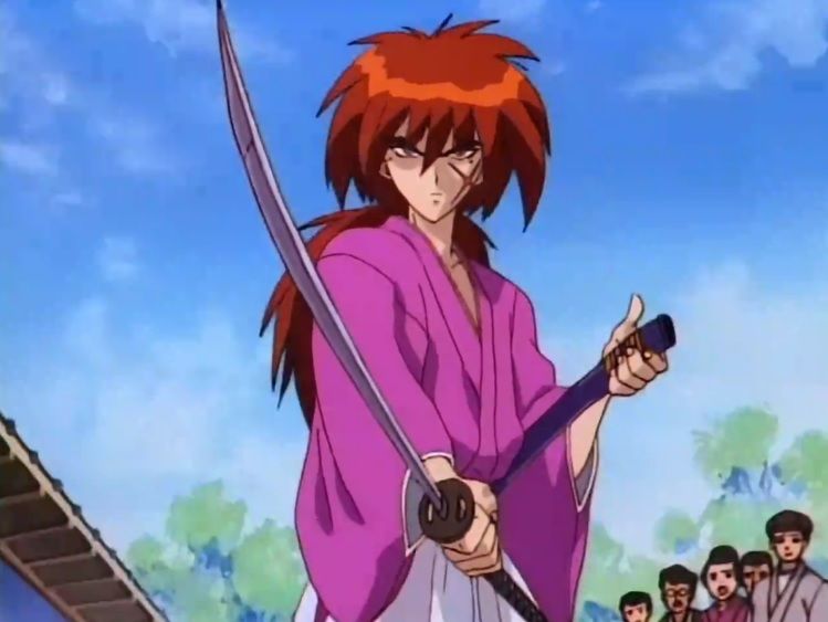 Tangkapan layar anime Rorouni Kenshin "Samurai X"