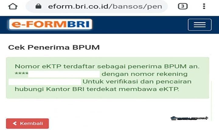 Cek penerima bantuan BLT Banpres UMKM atau BPUM di eform.bri.co.id/bpum