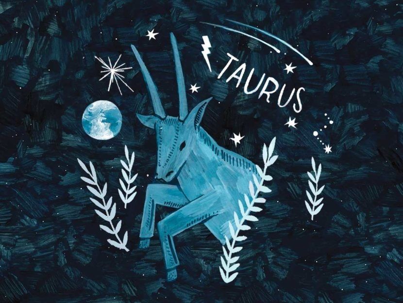 Ilustrasi zodiak Taurus.