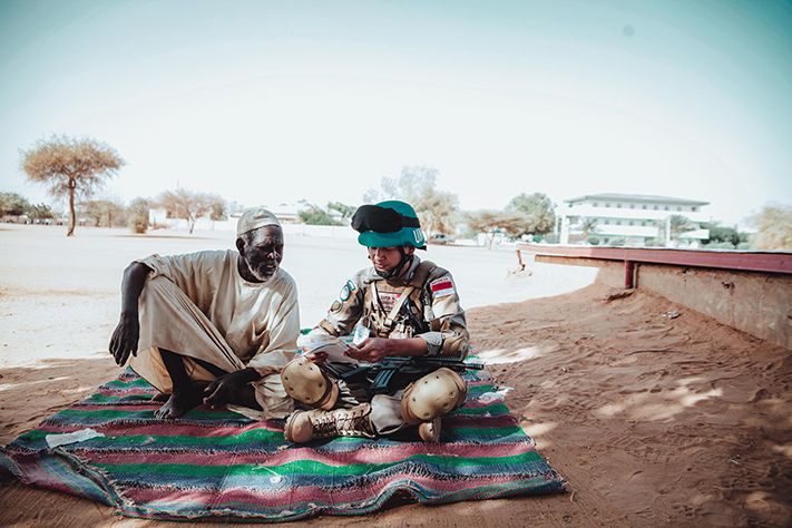 Personel Brimob di Sudan dalam misi kemanusiaan PBB/korbrimob.polri.go.id