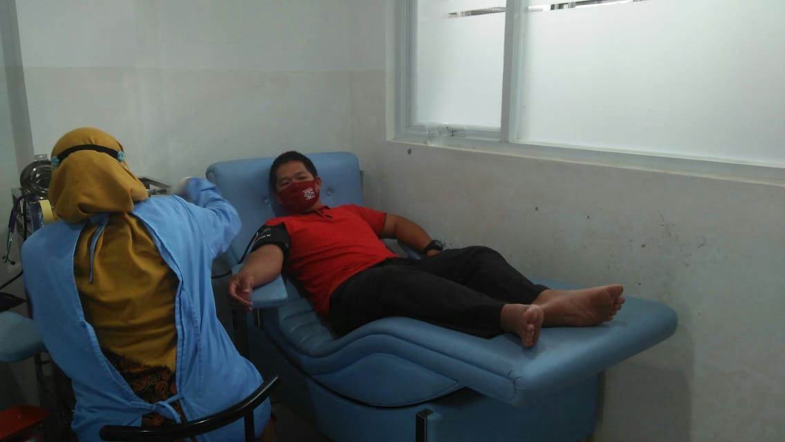 Pelaksanaan Donor Darah oleh Pengurus PSI Kota Pangkalpinang*/