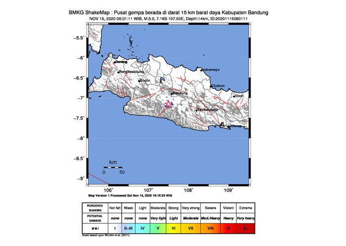 BREAKING NEWS, Gempa 3,0 Maginitudo Guncang Kabupaten Bandung