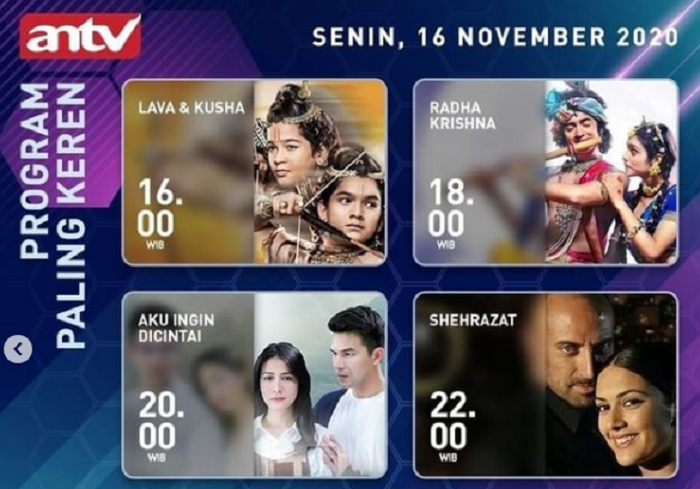 Radha Krishna Tayang Lebih Awal Berikut Jadwal Lengkap Acara Antv Hari Ini 16 November 2020 Purwakarta News