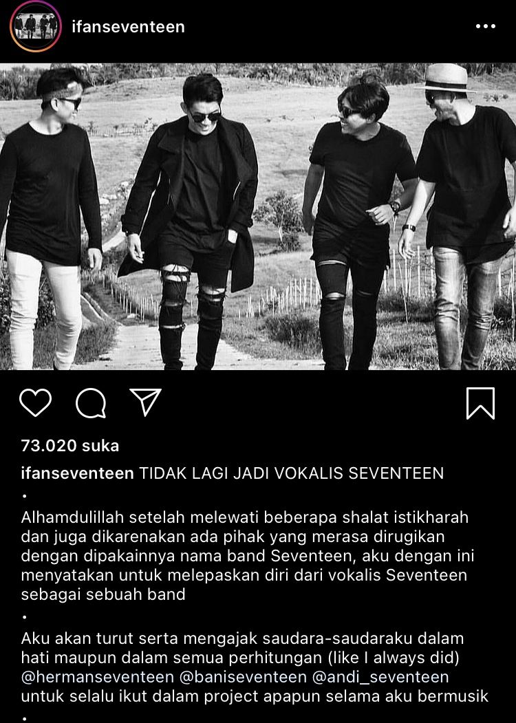 Unggahan Ifan Seventeen / Instagram / @ifanseventeen