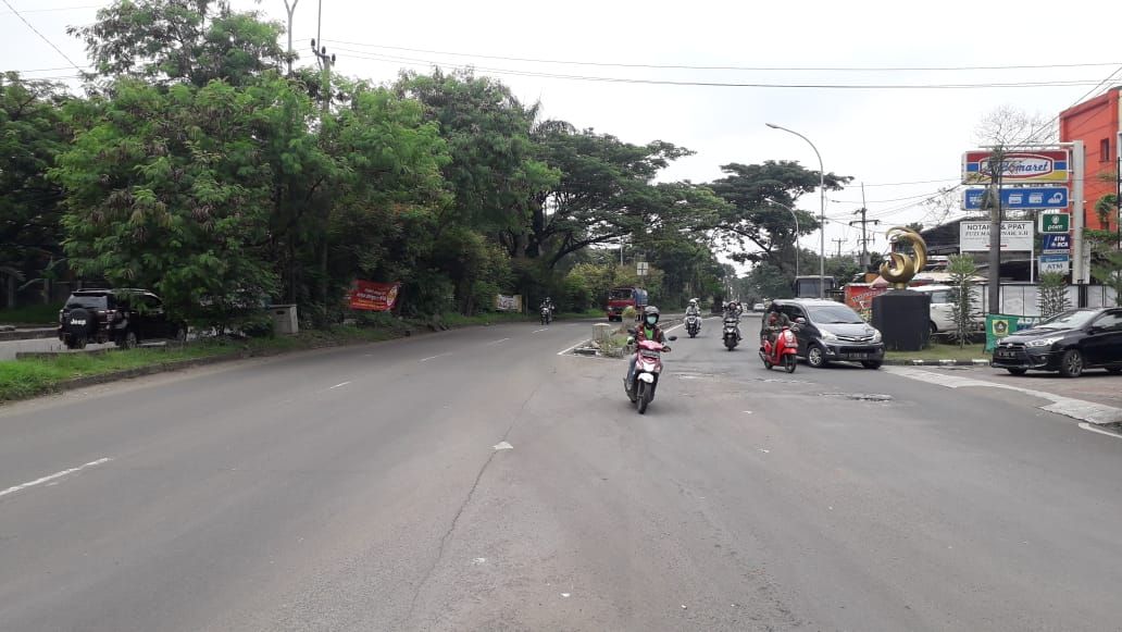 Lokasi penangkapan terduga teroris di Bogor, tepatnya di depan Perumahan Mutiara Sentul, Kecamatan Cibinong, Kabupaten Bogor