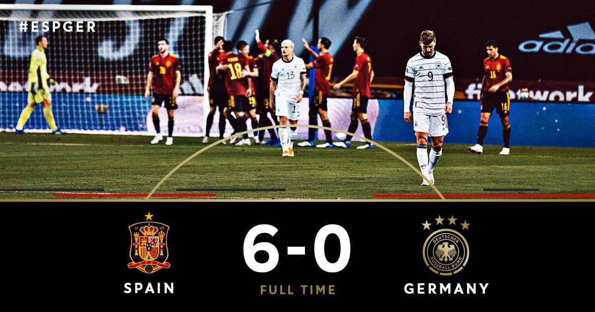Spanyol vs Jerman, Hattrick Ferran Torres Hancurkan Jerman ...