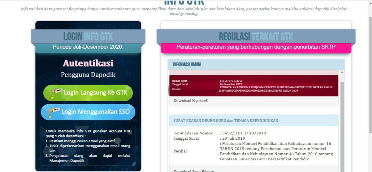 Belum Bisa Login info.gtk.kemendikbud.go.id Untuk Cek Penerima BSU bagi