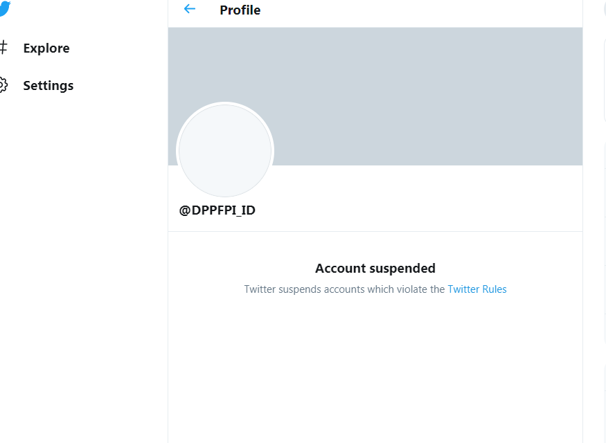 Akun Twitter FPI