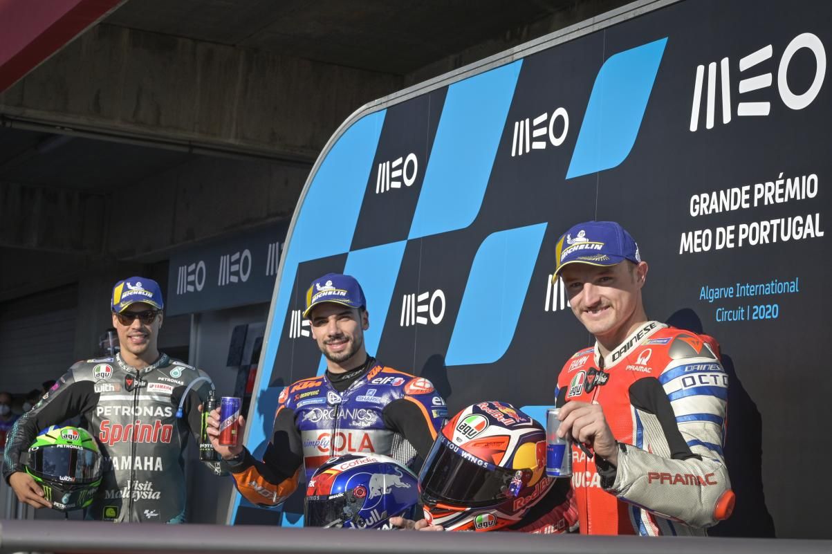 Tiga pembalap terbaik, Franco Morbidelli raih runner up juara dunia MotoGP 2020