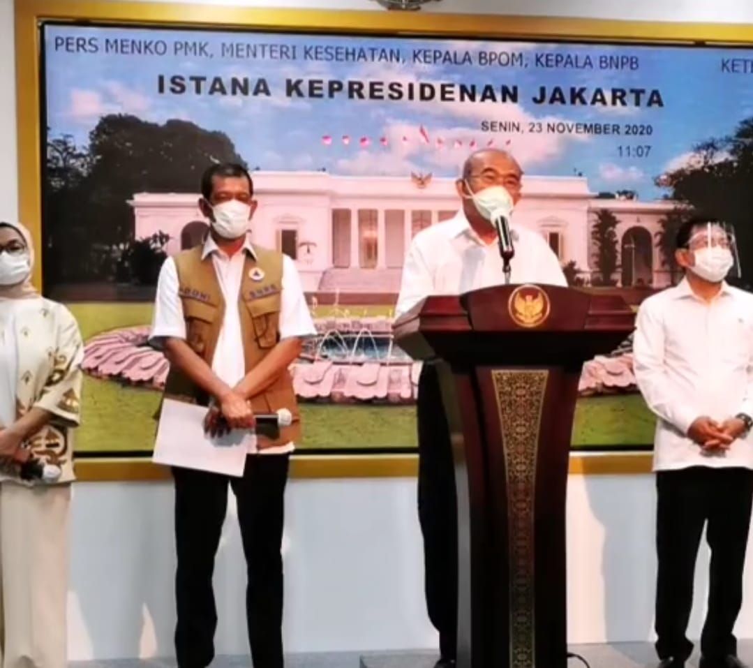Menko PMK, Muhadjir Effendy usai rapat terbatas dengan Presiden Jokowi.