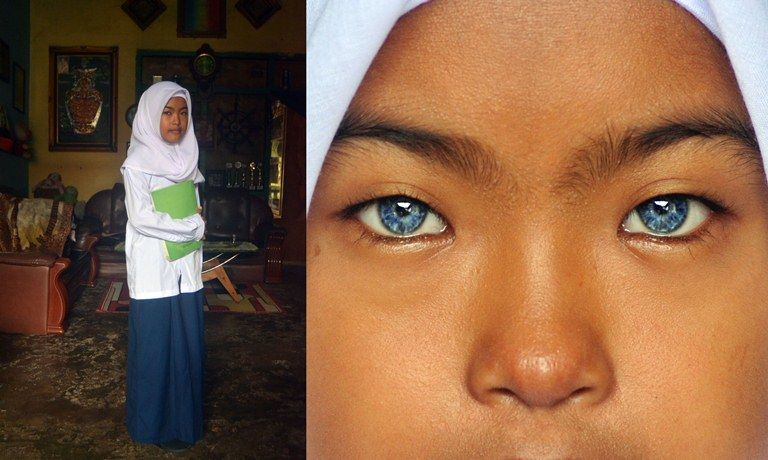 Anak Sumatera Barat bermata biru