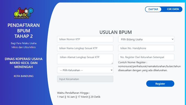 Cek Nama Penerima Bantuan Umkm Login Https Eform Bri Co Id Bpum Isi Nomor Ktp Tribun Pontianak