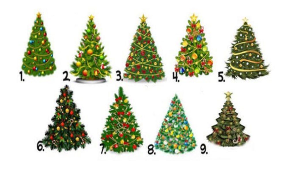 Gambar pohon natal dan kado