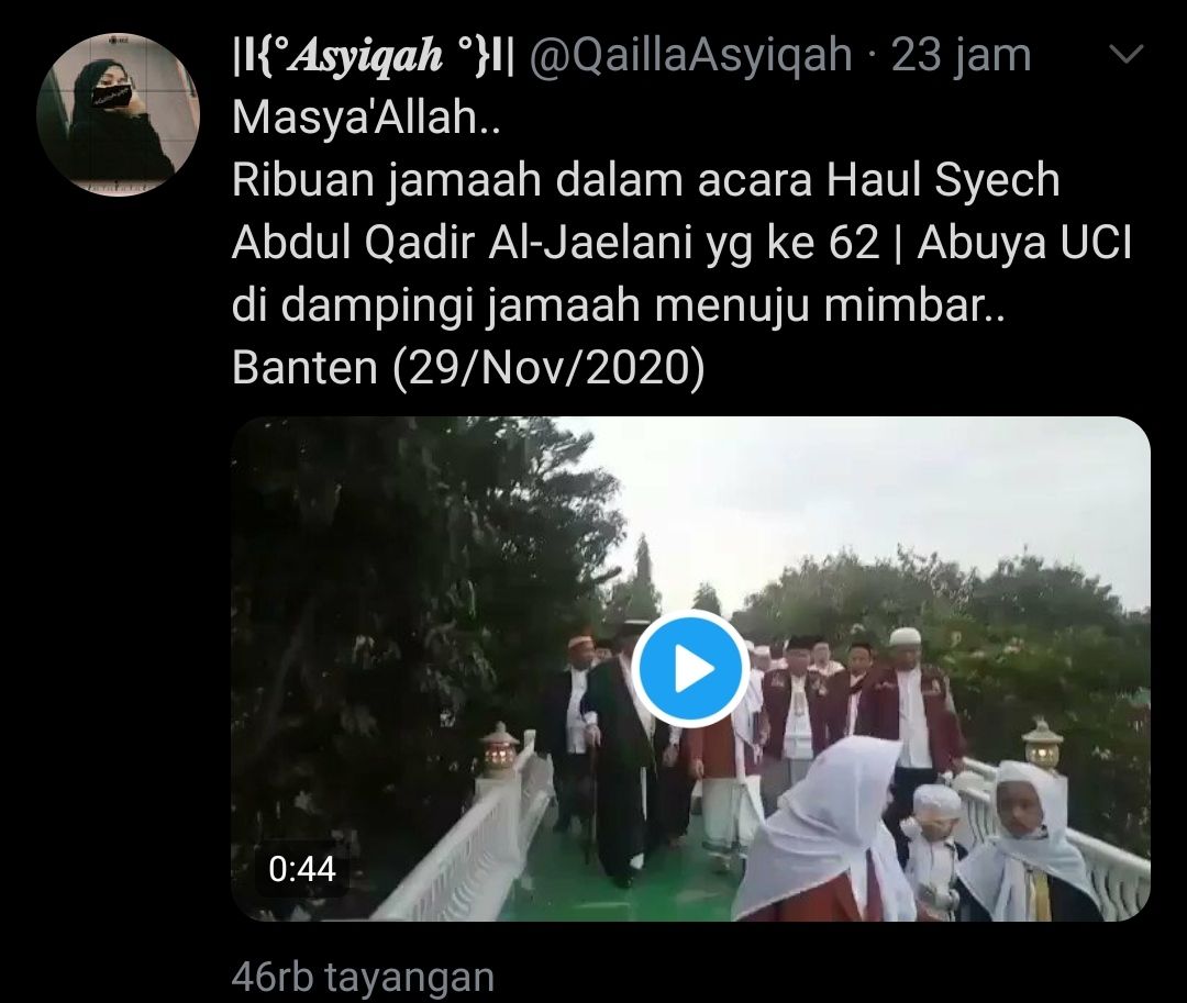 Screenshot of @QaillaAsyiqah on Twitter