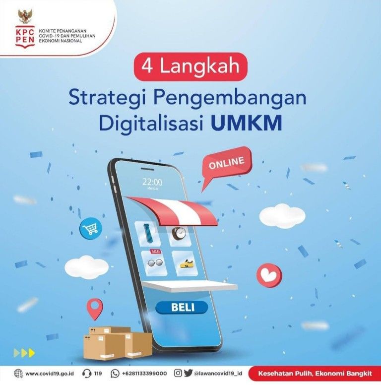 4 Langkah Strategi Pengembangan Digitalisasi UMKM yang disediakan oleh KPC PEN.